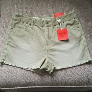 Mossimo high-waisted sage green corduroy shorts